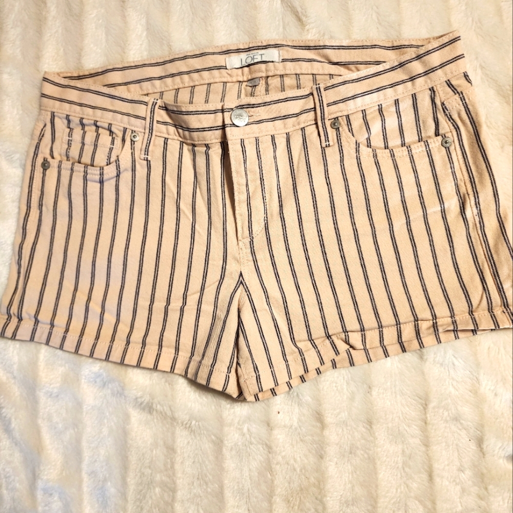 $5 If Bundled. LOFT Punstripe Jean Shorts
